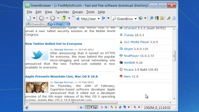 TÉLÉCHARGER GREENBROWSER GRATUIT