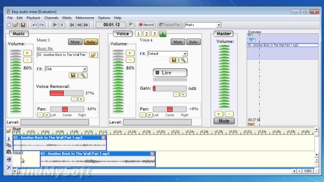 easy audio mixer online