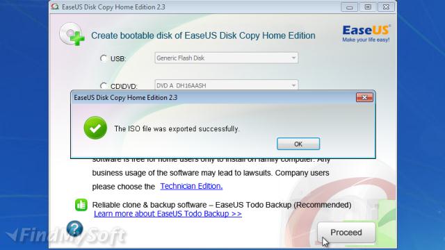 easeus disk copy iso not booting