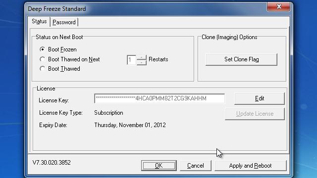 License Key Deep Freeze Standard