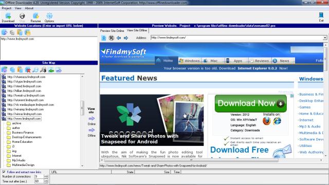 offline website downloader mac free