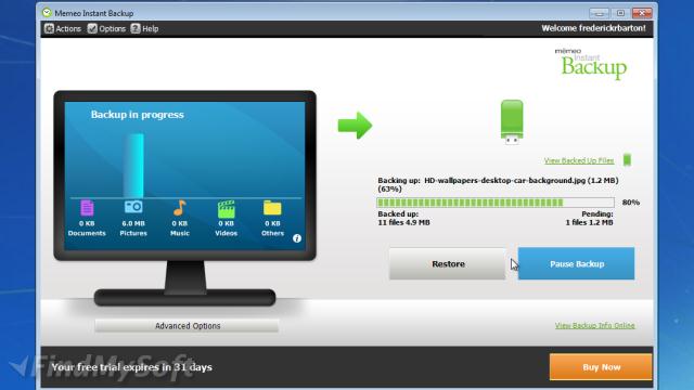memeo instant backup says no backup plans to restore found