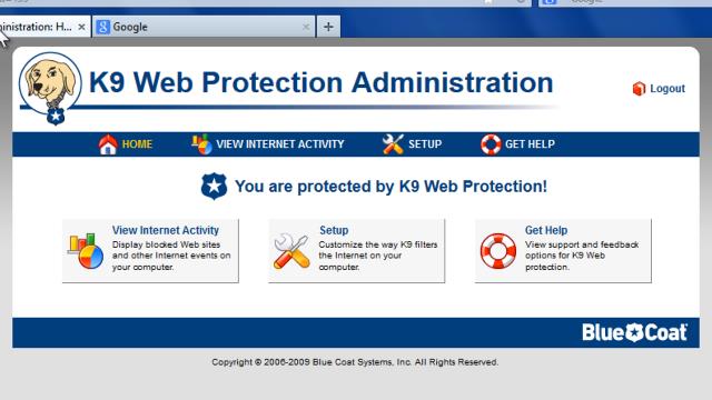 get rid of k9 web protection