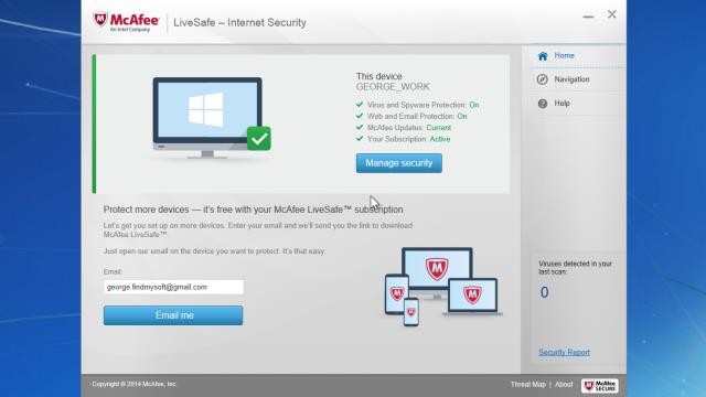 free mcafee livesafe download