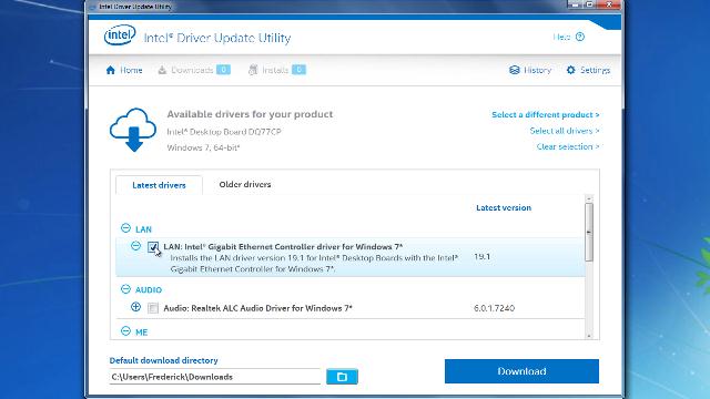 how to update intel drivers windows 10