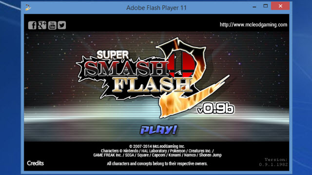 download super smash flash ultimate v0.9b