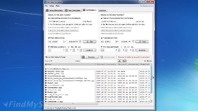 File Date Corrector v1.48 - Full Version Download